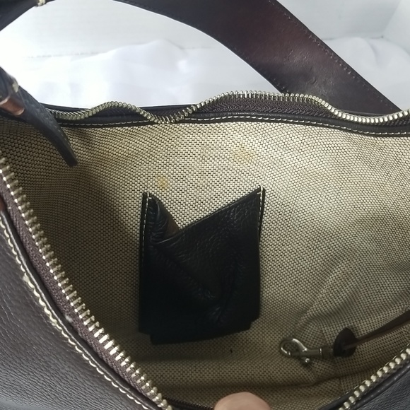 DOONEY &BOURKE  BROWN LEATHER SHOULDER BAG PURSE - Picture 7 of 8